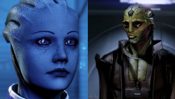 Лиара Т'Сони и Тейн Криос