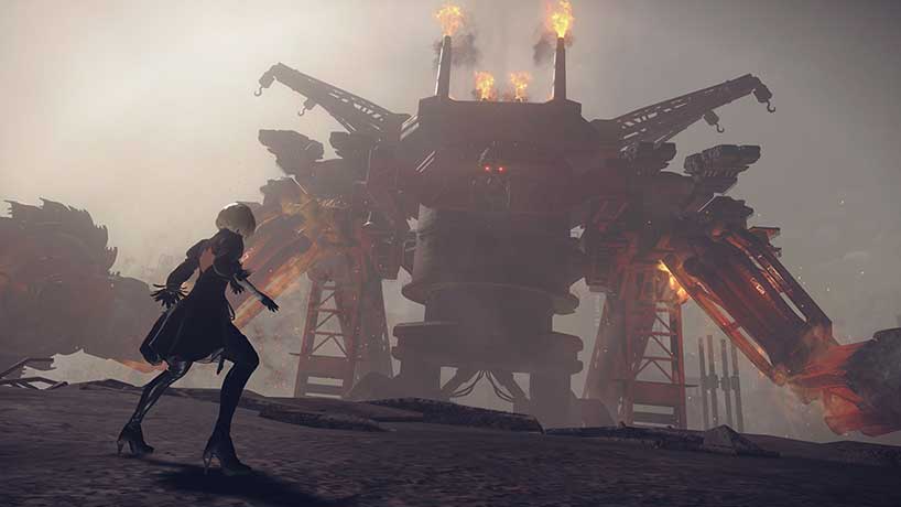Battle in NieR: Automata